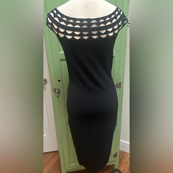 D’Exterior Black knit cocktail dress NWOT - Picture 2 of 5
